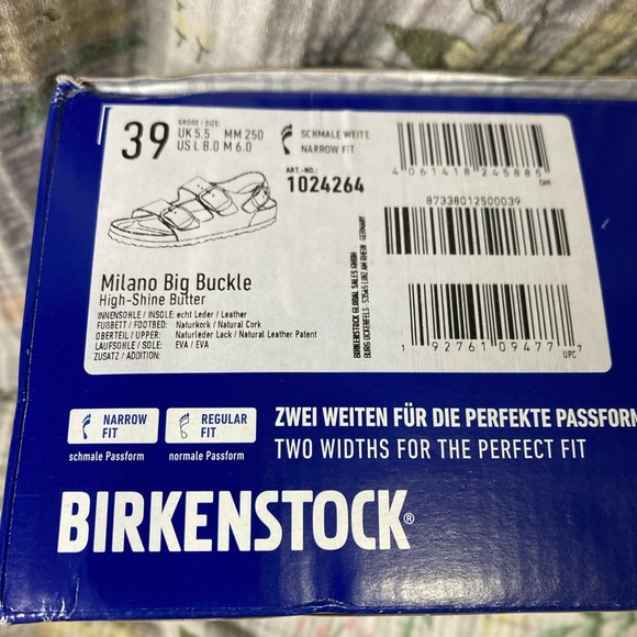 Birkenstock Milano Big Buckle High Shine Butter Sandals Size EU 39 US 8/8.5 - Picture 6 of 7
